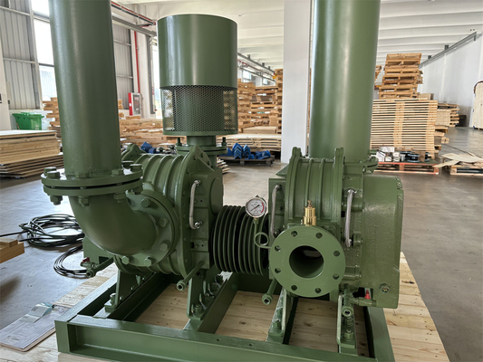 Máy thổi lỗ rễ áp suất cao 100Kpa-150Kpa Hai giai đoạn DN100