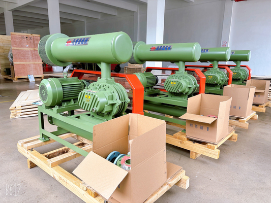 4.89-17.86m3/Min 100mm Port dia. Rotary 10KPA - 50 KPA Tri Lobe Roots Blower Aerator đáng tin cậy