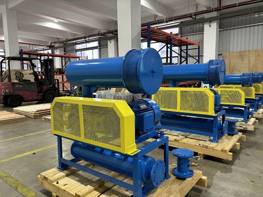 Quạt thổi khí Roots ba cánh làm mát bằng nước với áp suất 60-80KPA và lưu lượng khí 31.89-50.67m3/Phút
