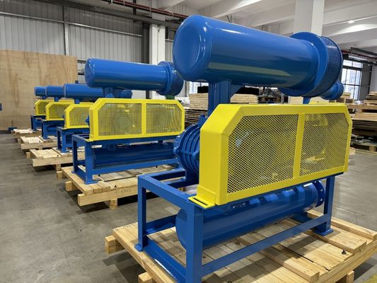Quạt thổi khí Roots ba cánh làm mát bằng nước với áp suất 60-80KPA và lưu lượng khí 31.89-50.67m3/Phút