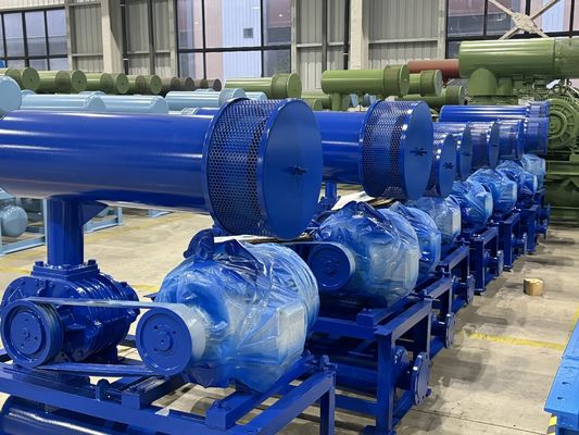 Quạt thổi khí Roots ba cánh làm mát bằng nước với áp suất 60-80KPA và lưu lượng khí 31.89-50.67m3/Phút