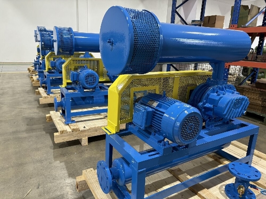 10KPA - 80KPA Máy thổi rễ ba thùy, được sử dụng để xử lý nước và vận chuyển khí nén