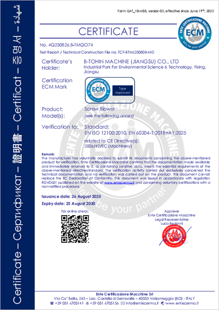 Trung Quốc B-Tohin Machine (Jiangsu) Co., Ltd. Chứng chỉ