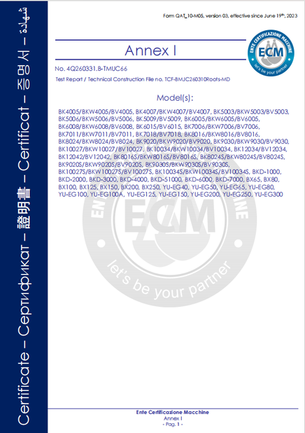 Trung Quốc B-Tohin Machine (Jiangsu) Co., Ltd. Chứng chỉ